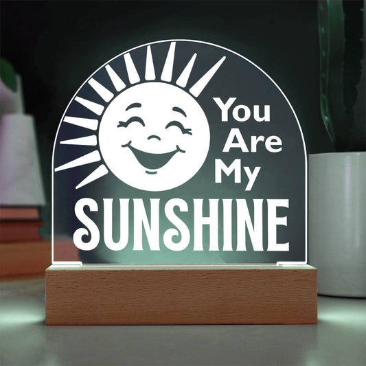 You are my sunshine plaque on a table