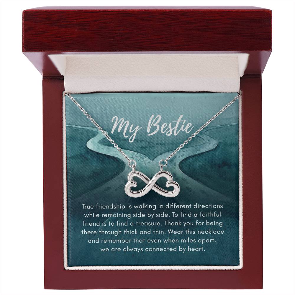 My Bestie infinity necklace in luxury box